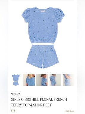 MINNOW GIBBS HILL FLORAL FRENCH TERRY TOP & SHORT SET